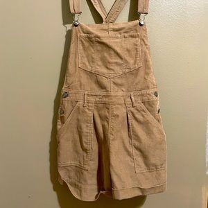 Over all’s corduroy tan colored